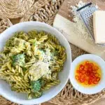 10 Minute Creamy Pesto Chicken Pasta Recipe