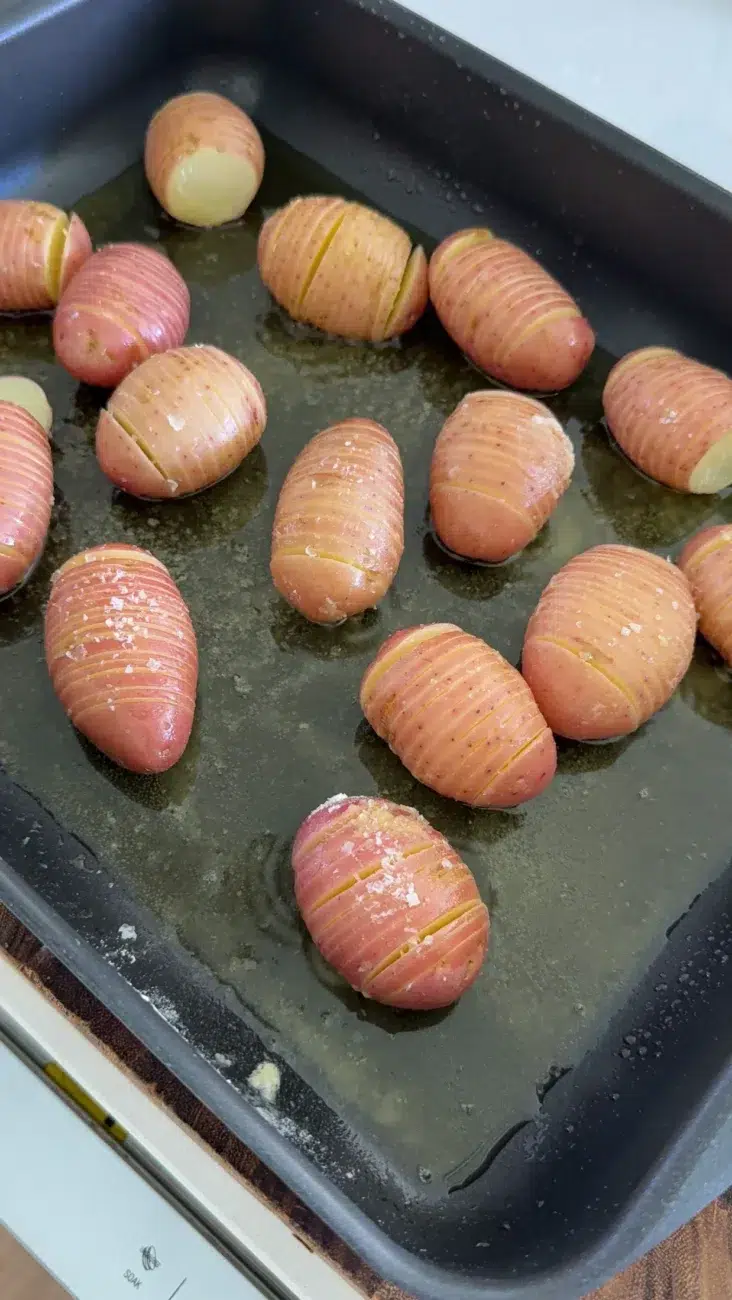 Hasselback Potatoes in Olive Oil