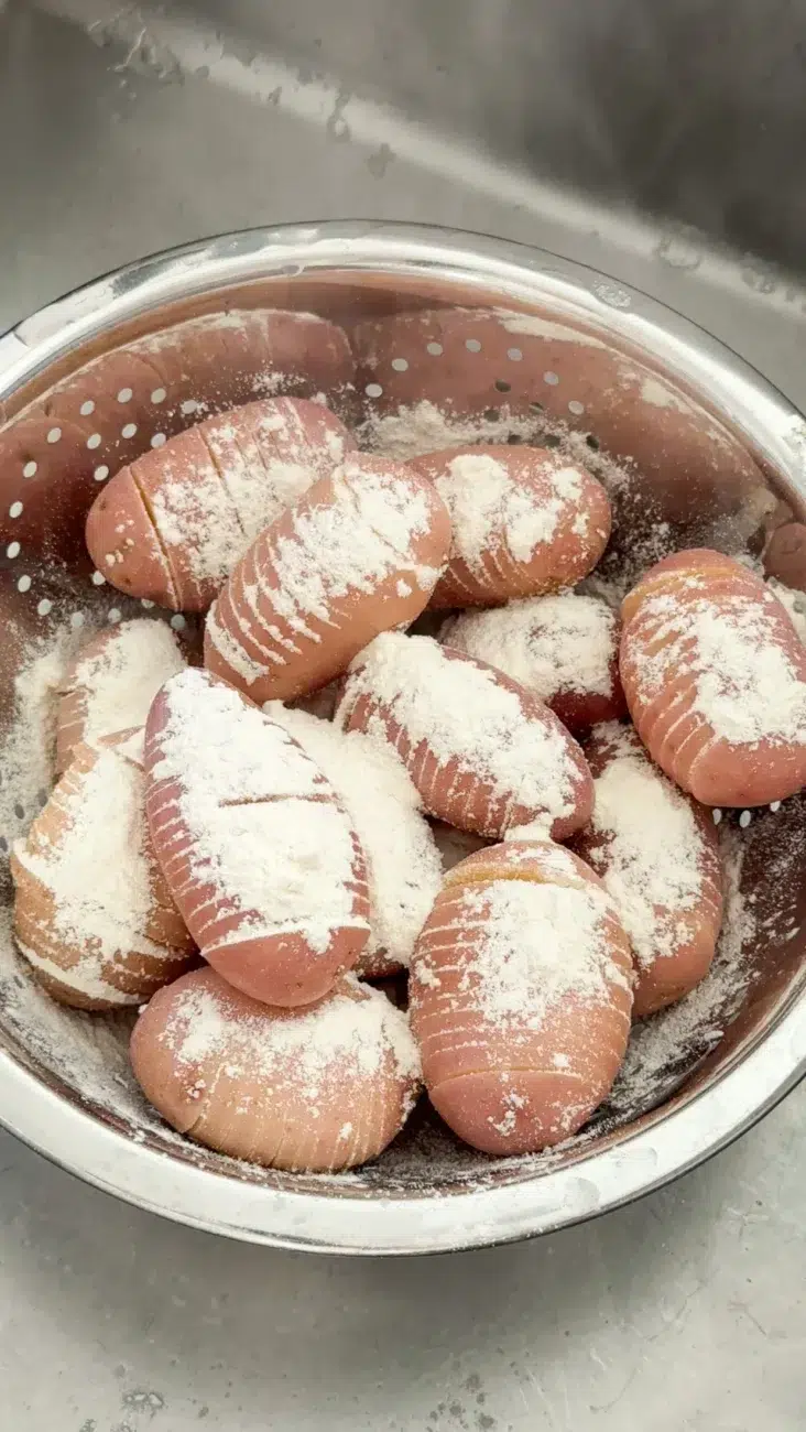 Hasselback Potatoes wtih flour
