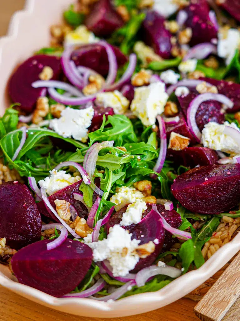 Beetroot Feta and Wild Rice Salad