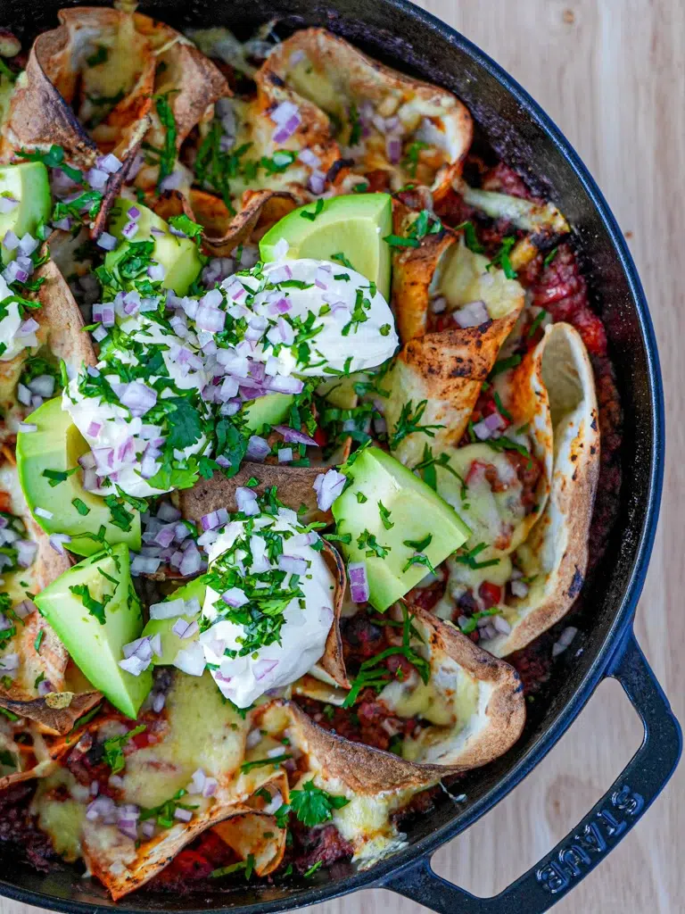 One Pan Cheesy Beef Enchiladas