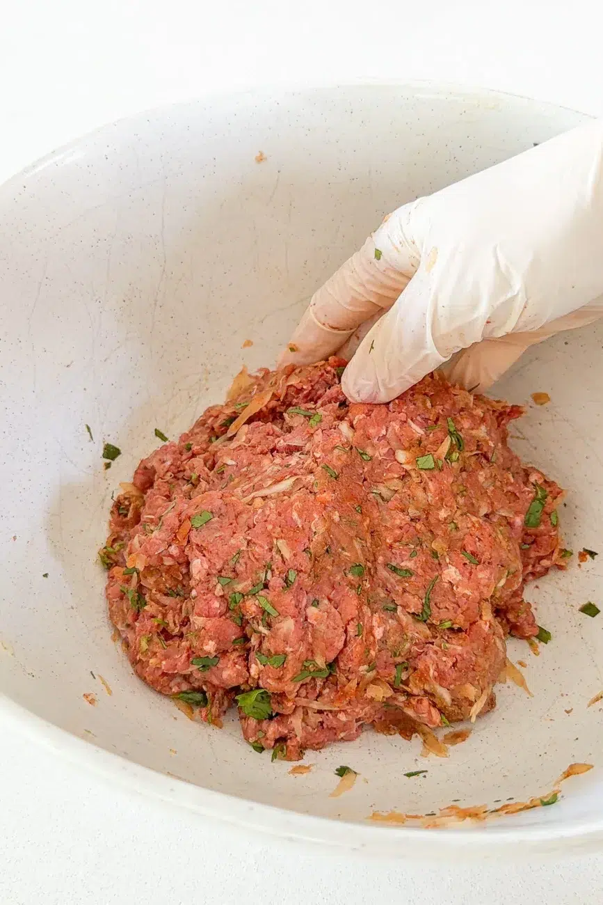 stuffed pita arayes recipe filling mixed gently