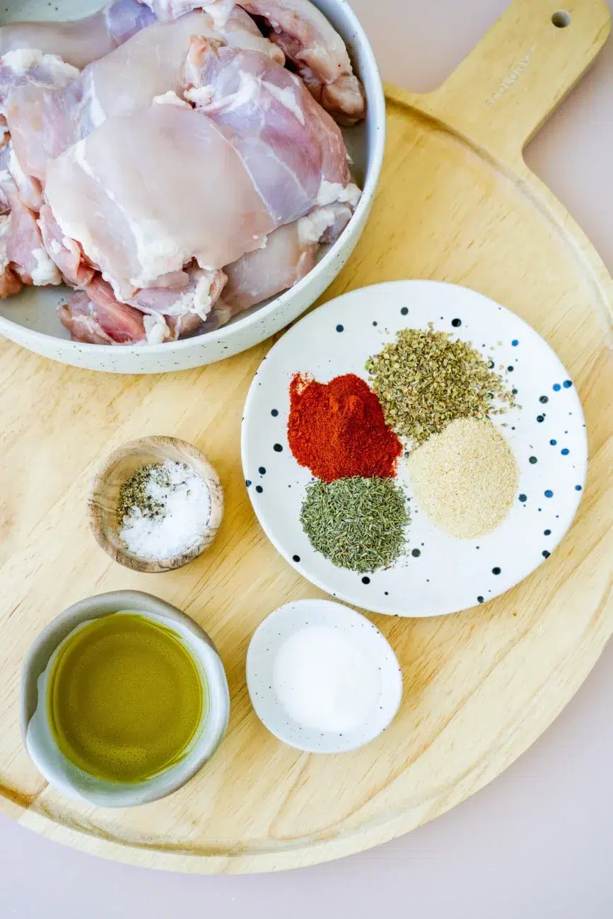 Ingredients for chicken marinade