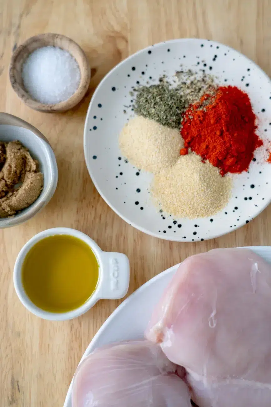 Juicy whole baked chicken breast rotisserie ingredients