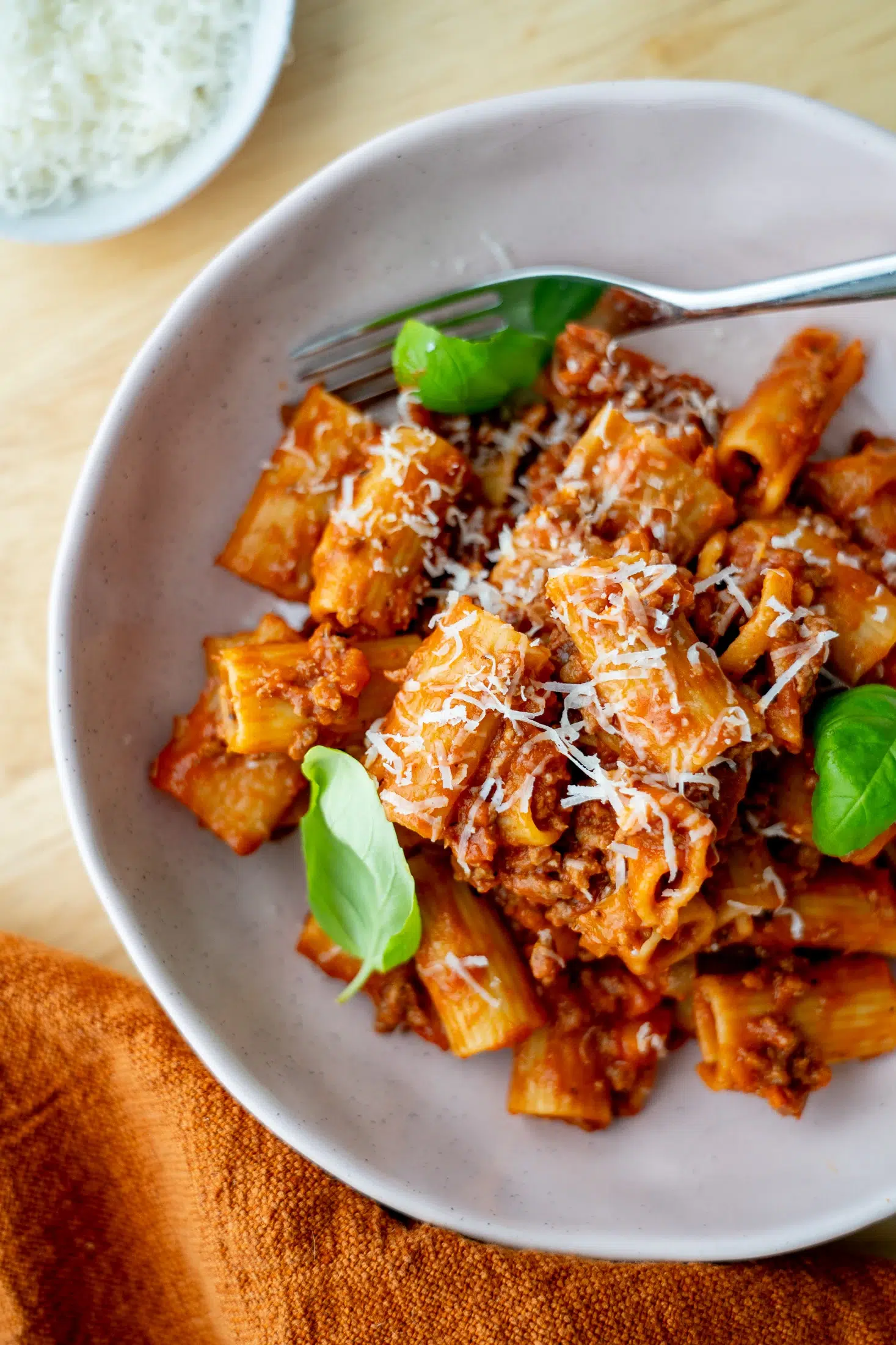 One-pot Creamy Bolognese recipe closeup