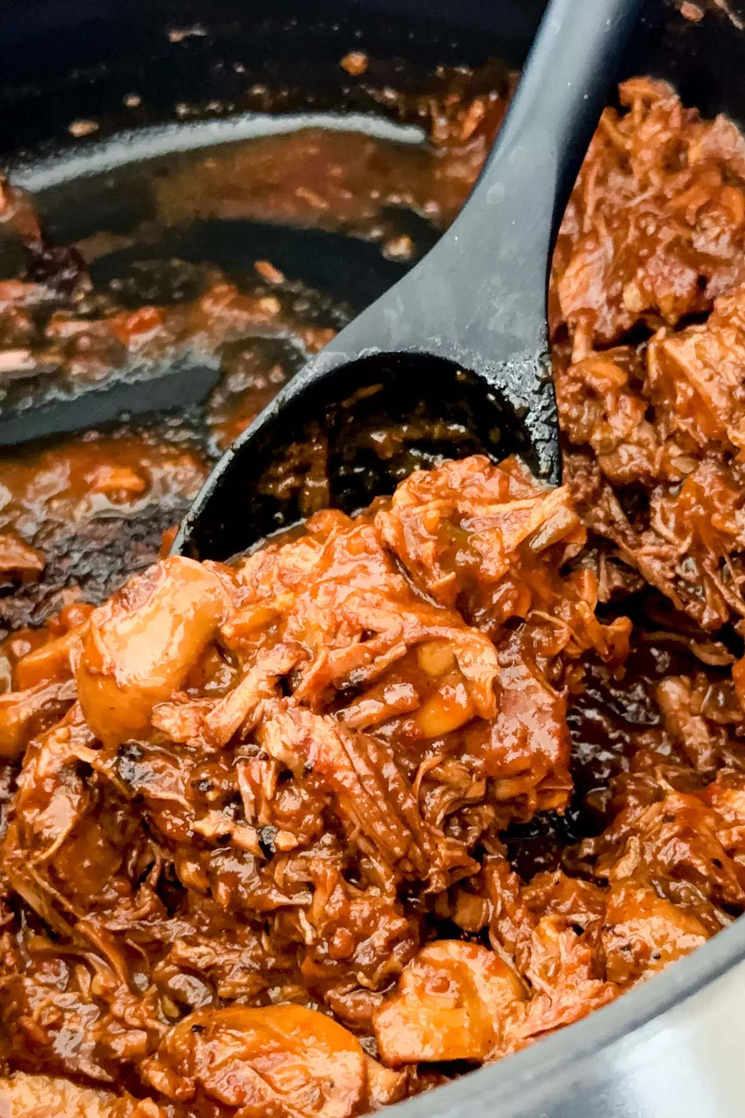Shredded beef ragu with milk stirred through for a smooth finish