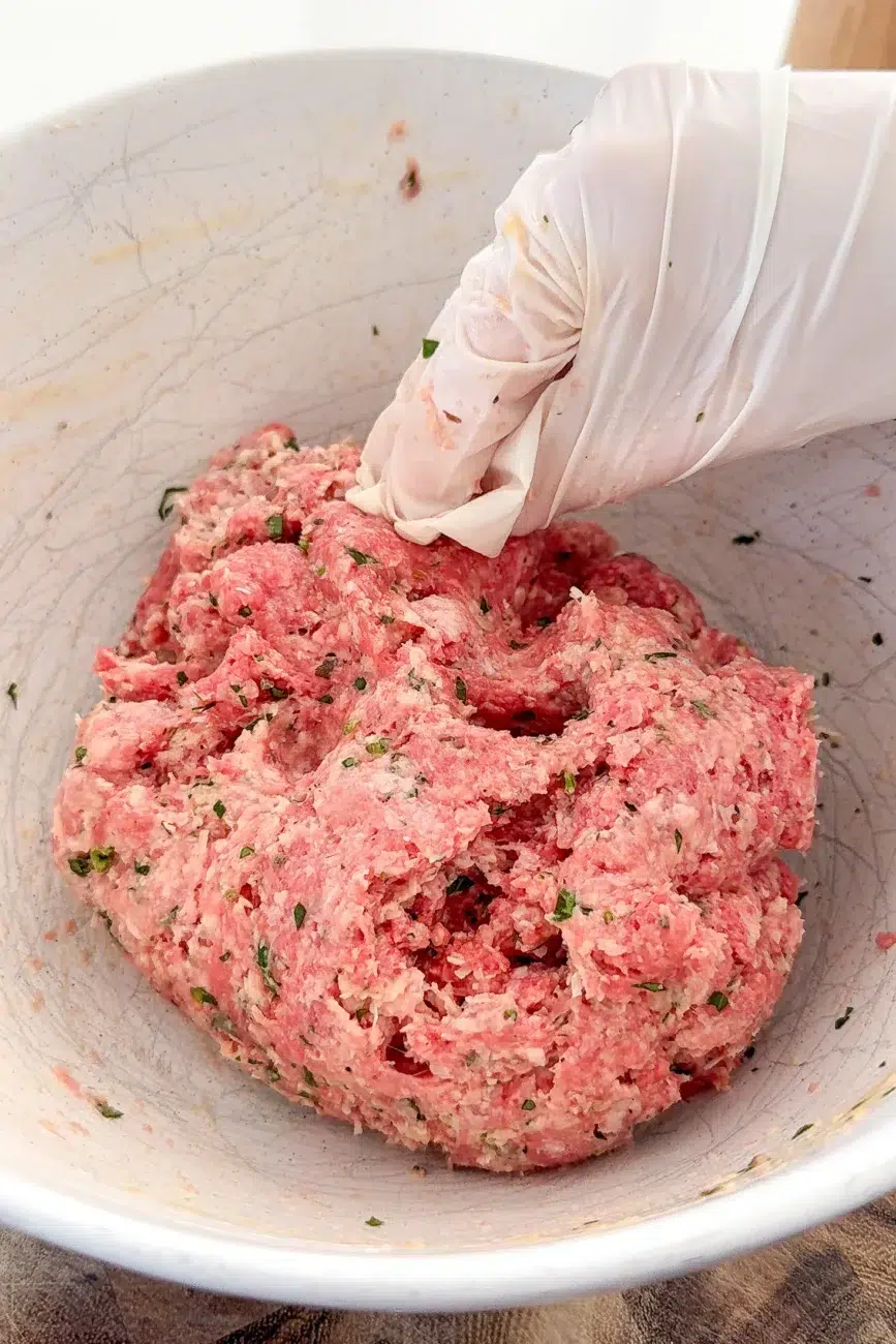 meatballs mixture mixed